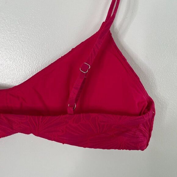Andie The Molokai Swim Bikini Top Womens L Pink Lava Floral Stretch Swimwear - Picture 6 of 11
